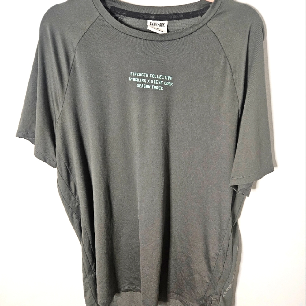 Mens grey Gymshark workout top